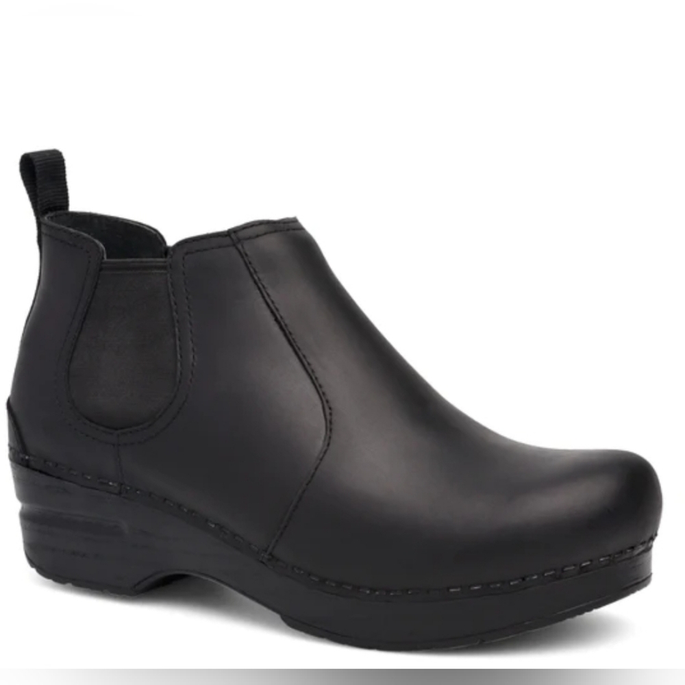 Dansko Frankie Black Oiled Boot Size EU 37 (US 6.5-7) NEW!
